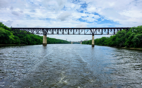 Image of a river with a bridge